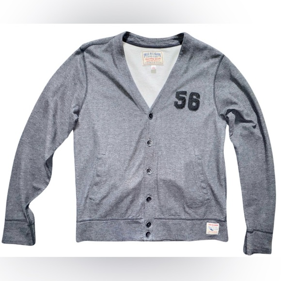 True Religion Gray Cardigan Sweater